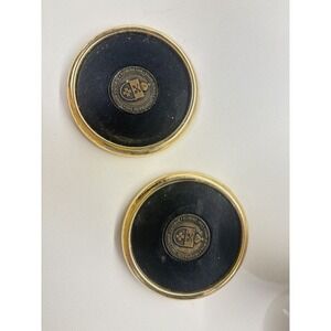 Vintage Honolulu Hawaii university Brass Cup Coaster Employee 25 Year